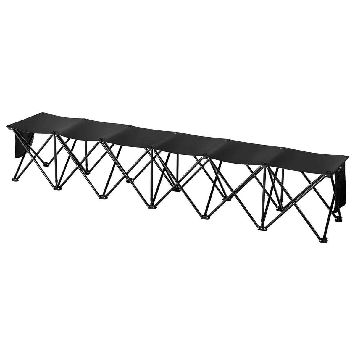 VEVOR unfolded six-seat sideline bench for outdoor use