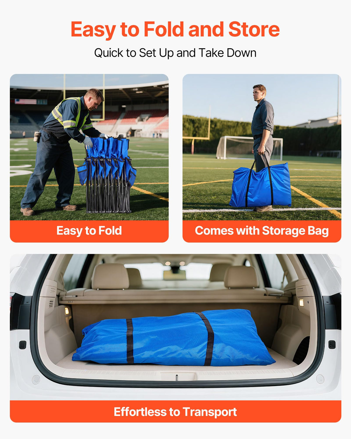 VEVOR blue carry bag for easy transport and storage of the bench.