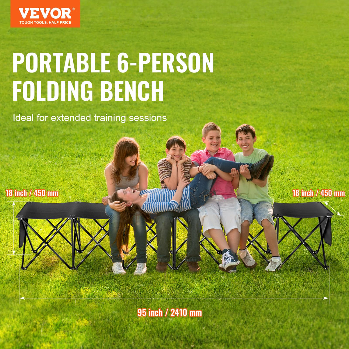 VEVOR sideline bench with side pocket for essentials