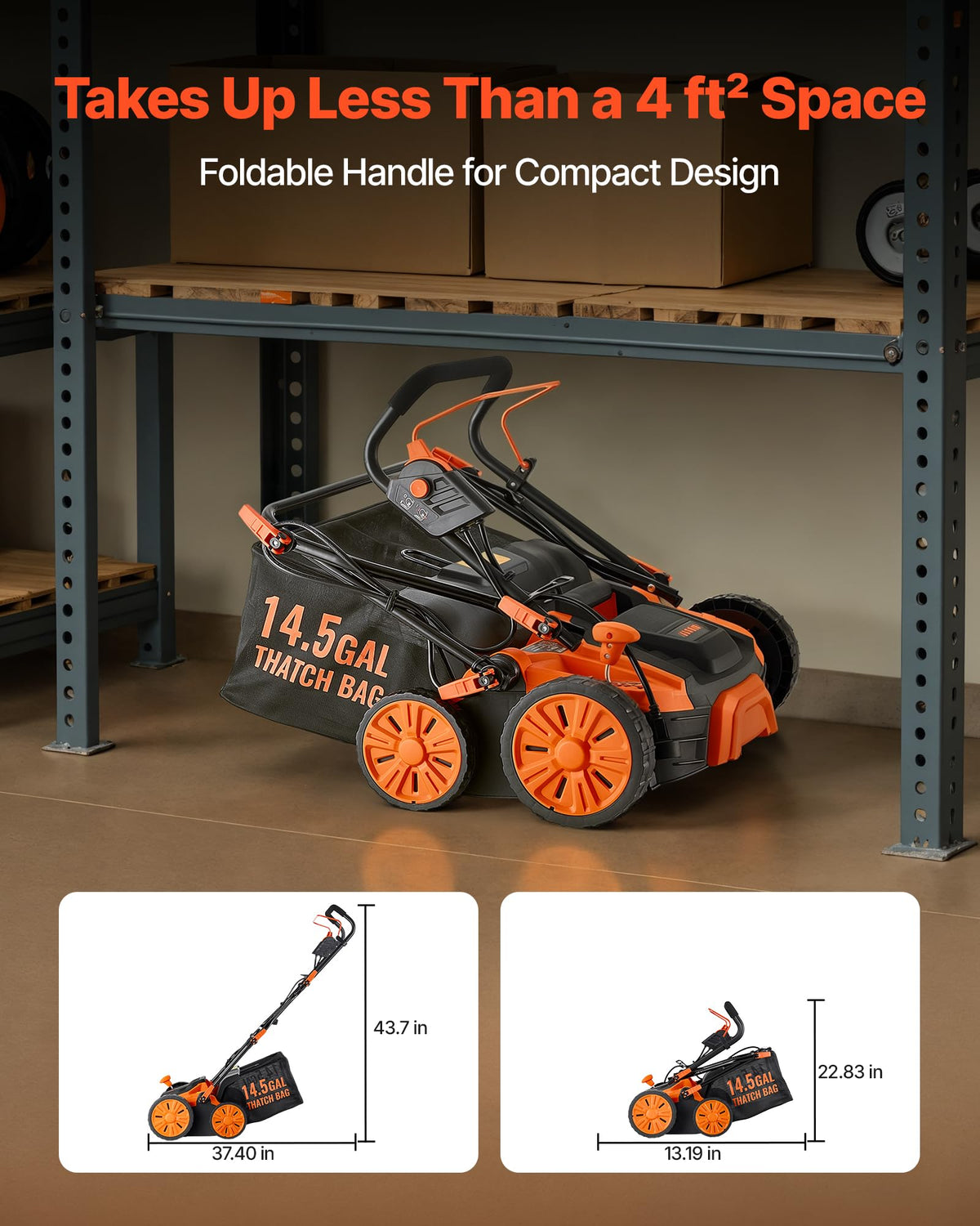 VEVOR folding handle for compact storage after use
