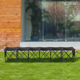 VEVOR football sideline bench on grass during event