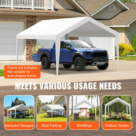 VEVOR garage canopy replacement setup showing quick DIY shelter installation