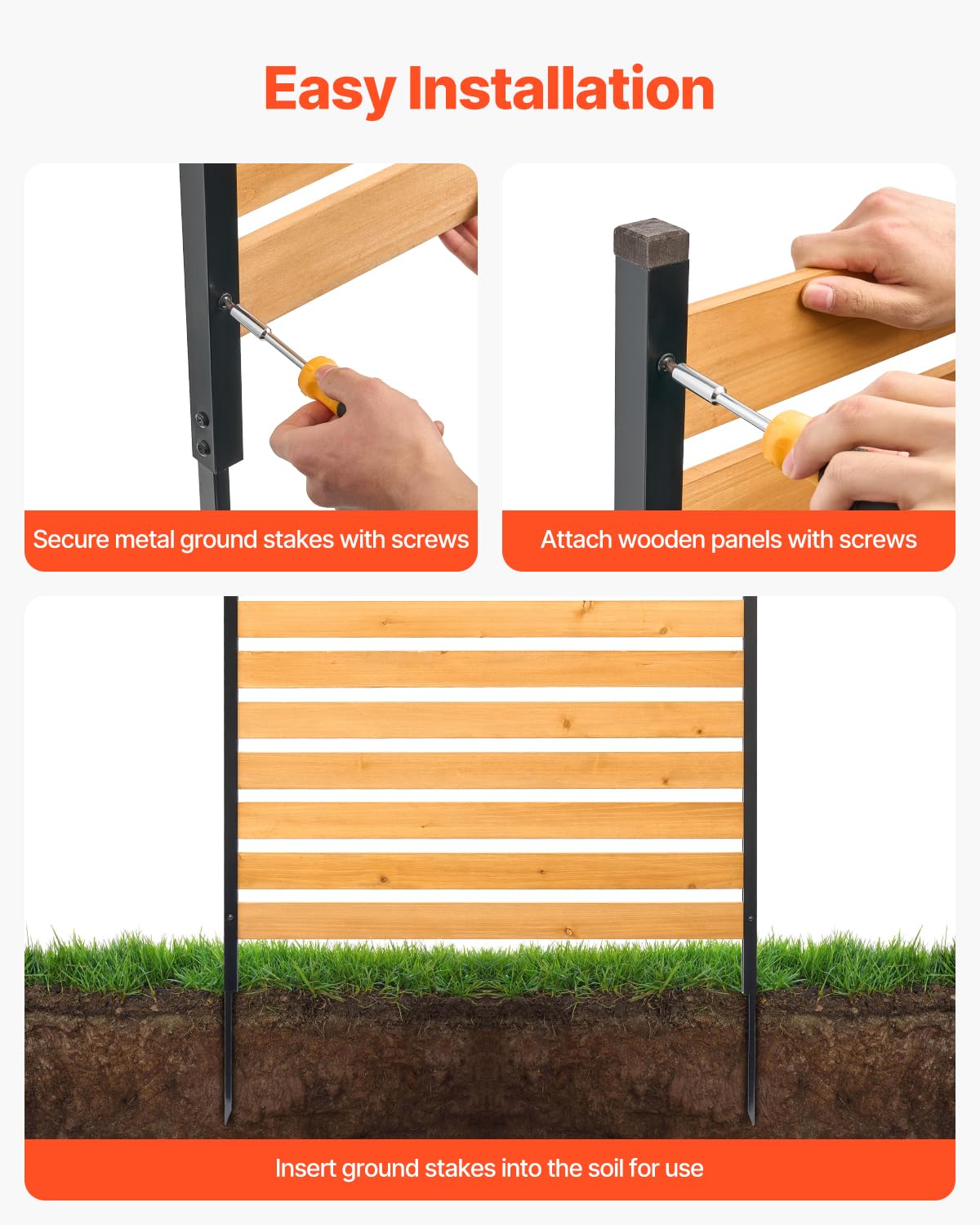 VEVOR garden decor panel adds privacy with a warm natural touch