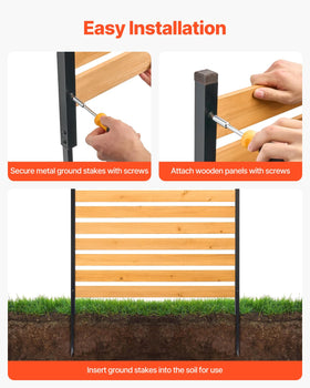 VEVOR garden decor panel adds privacy with a warm natural touch