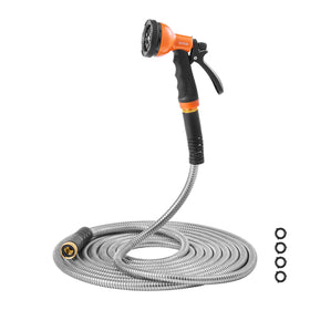 VEVOR garden hose metal 75 ft secure connectors for stable setup