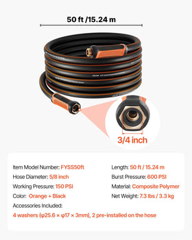 VEVOR Garden Hose operates from -20°F to 140°F for all seasons.