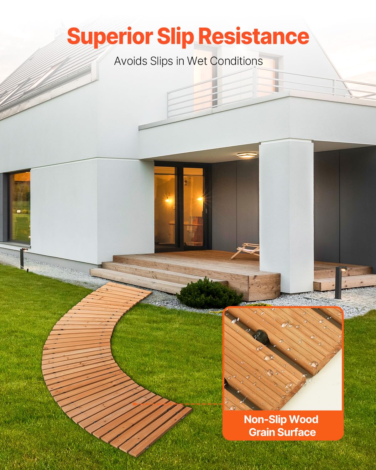 VEVOR garden pathway suitable for beach and patio settings.