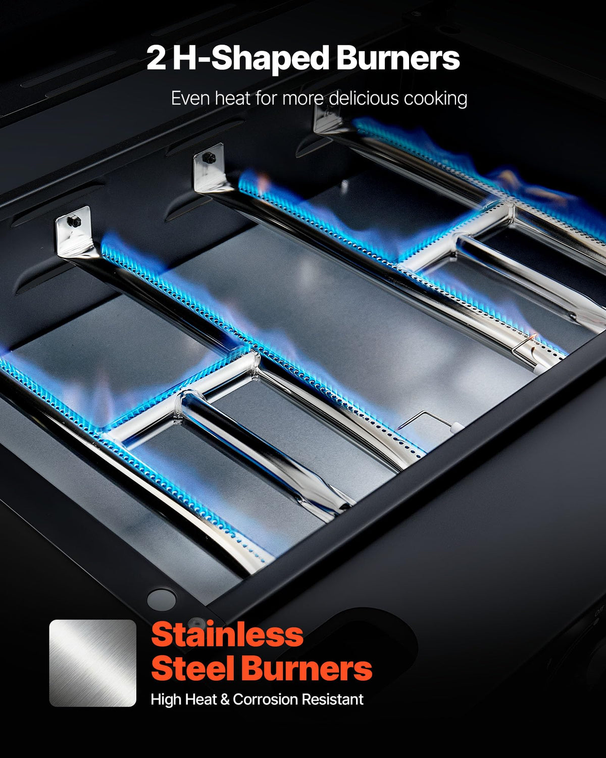VEVOR Gas Griddle with lid closed for weather protection and heat retention