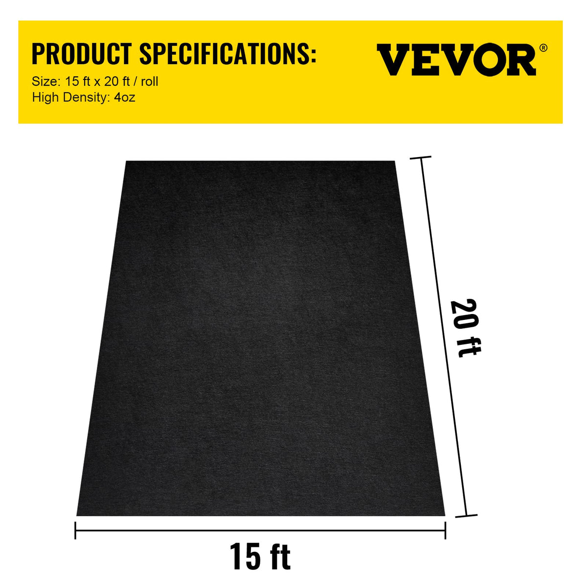 VEVOR geotextile suitable for french drains and gravel filtration layers