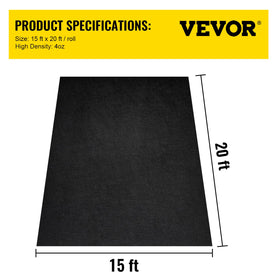 VEVOR geotextile suitable for french drains and gravel filtration layers
