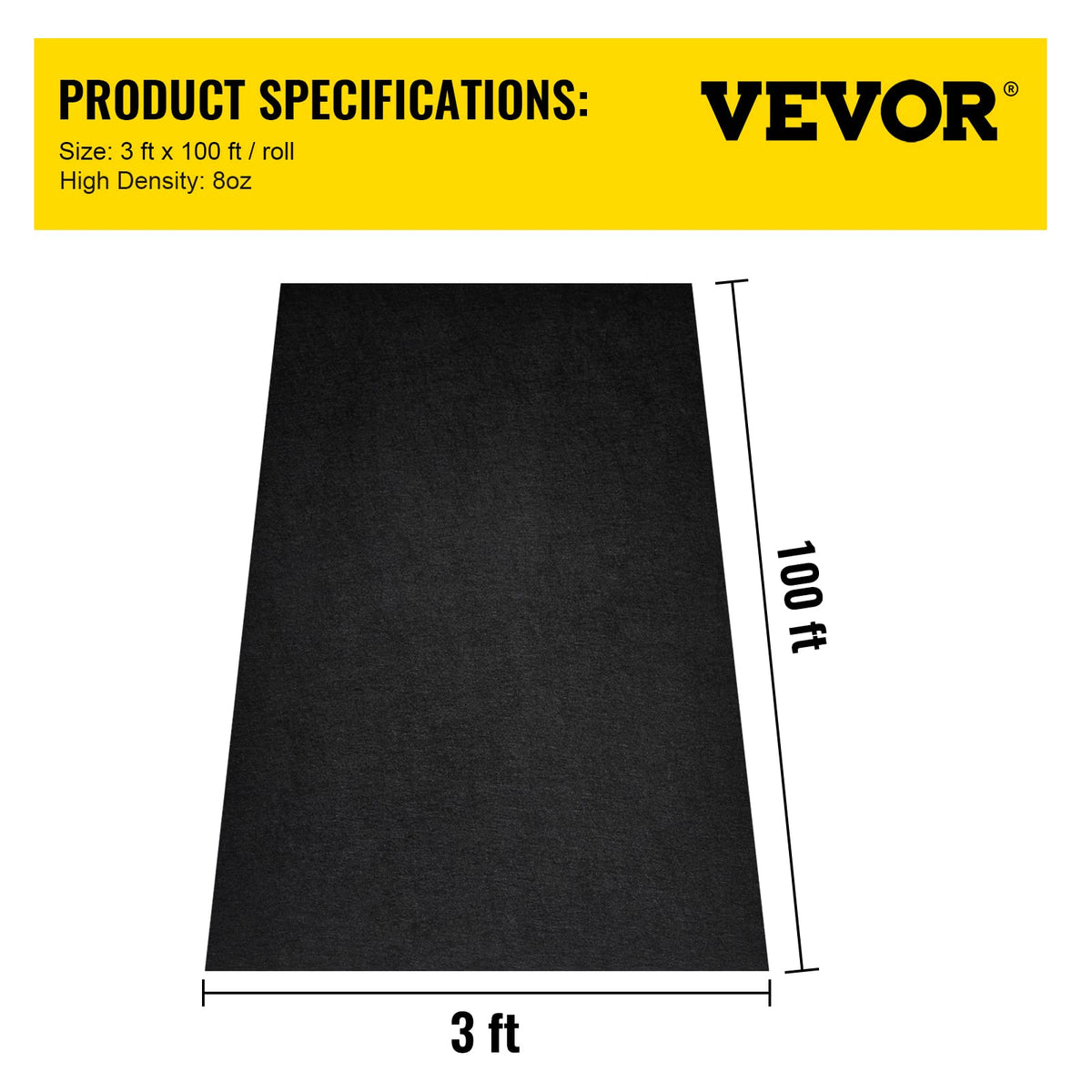 VEVOR heavy-duty roll showing outdoor resilience