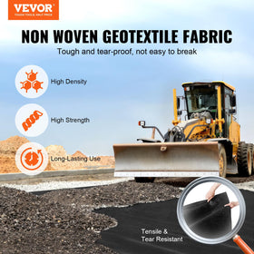 Close-up of the 8oz non-woven fabric texture for weed barrier