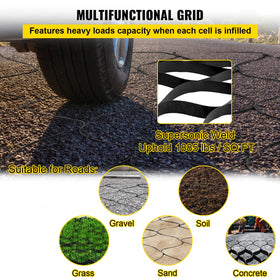 VEVOR Ground Grid supports up to 1885 lbs per sq ft when filled