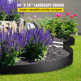 VEVOR HDPE border coiled design offers flexible shaping for irregular beds.