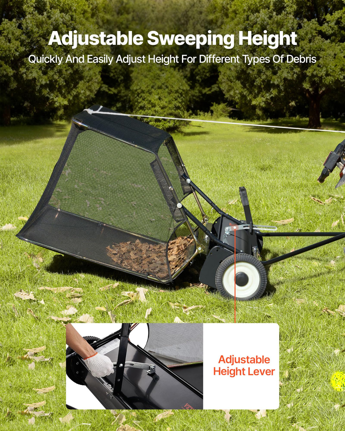 Heavy-duty 26 cu ft collection bag ready for yard waste