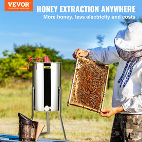 Stainless steel polished honey extractor for durability and simple cleaning