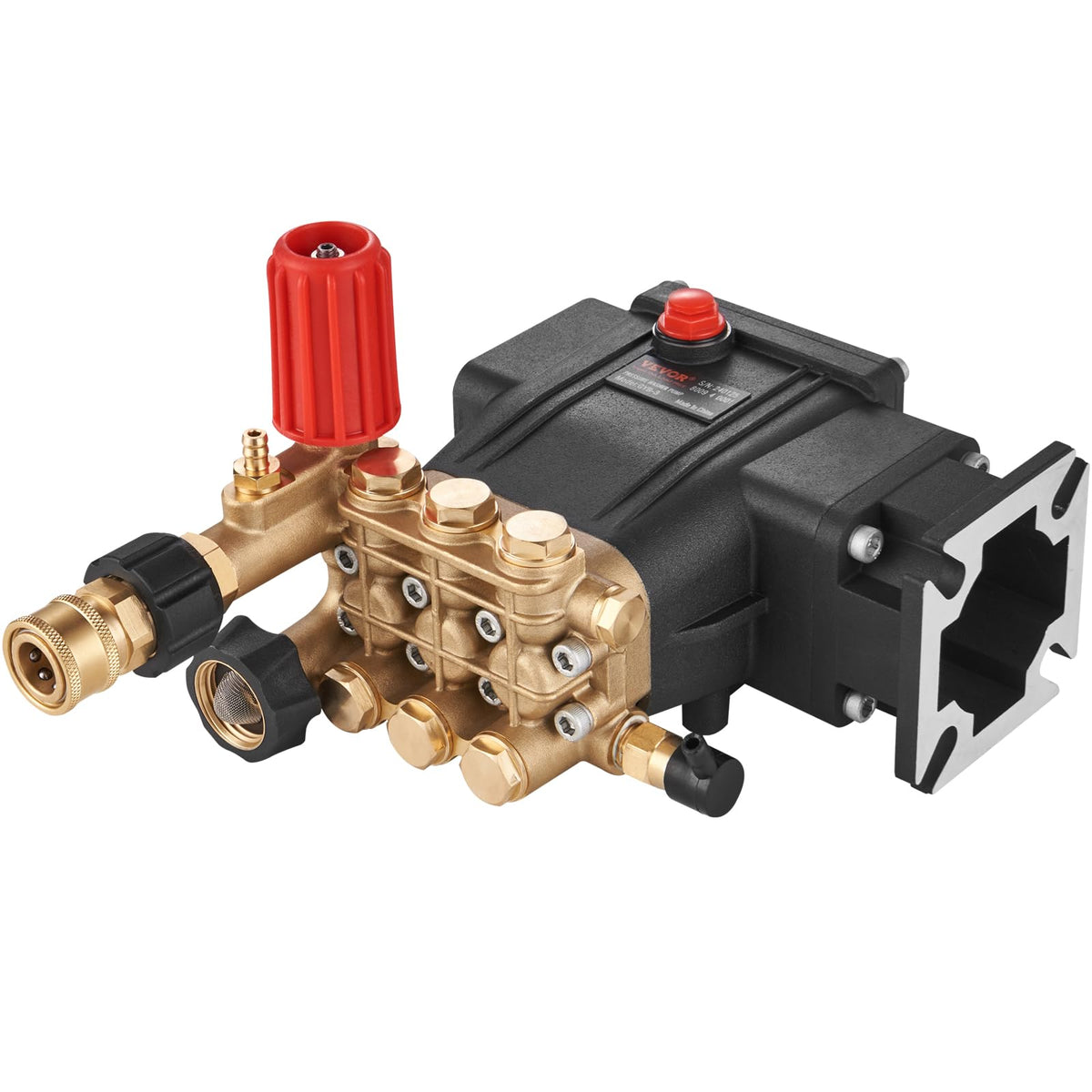 VEVOR horizontal triplex pump assembly for durable power washing