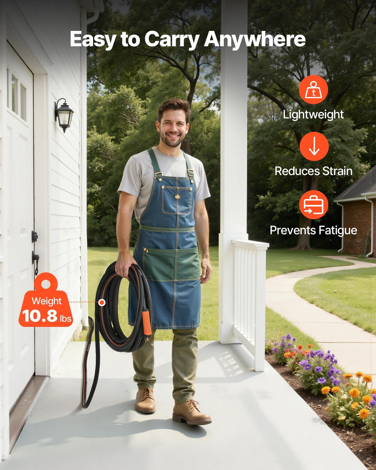 VEVOR lightweight design makes maneuvering easy during chores