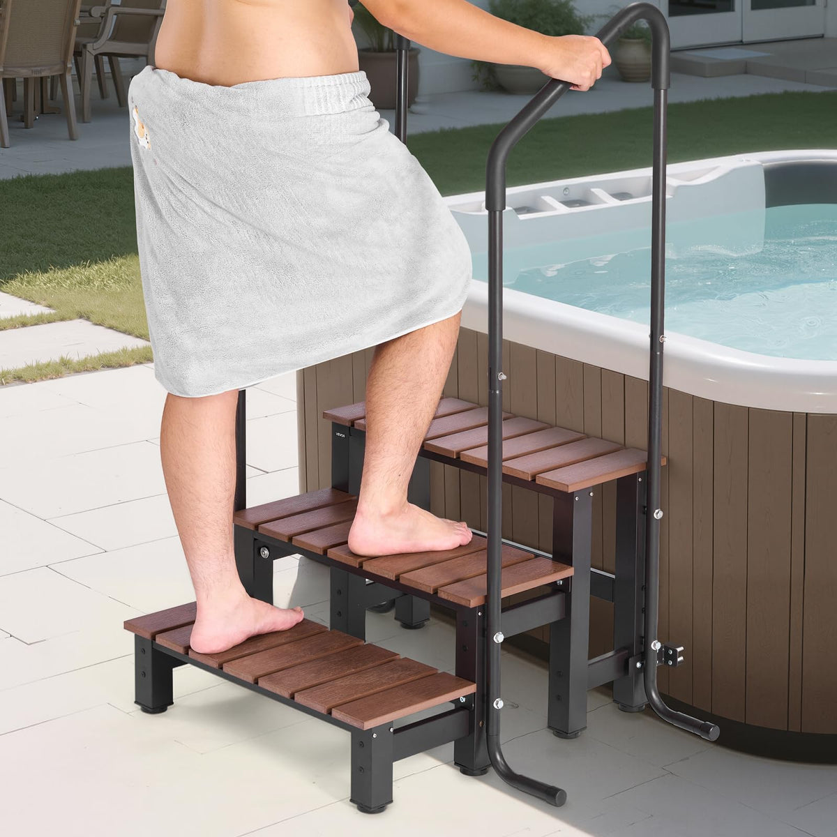 VEVOR hot tub steps anti-wobble design for stable placement