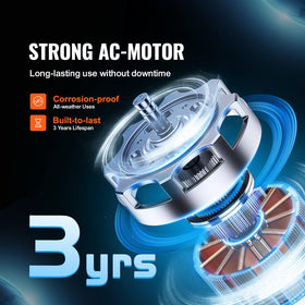 VEVOR inline fan with variable speed controller for adjustable airflow.
