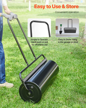 VEVOR ergonomic U-shaped handle for comfortable, steady pushing.