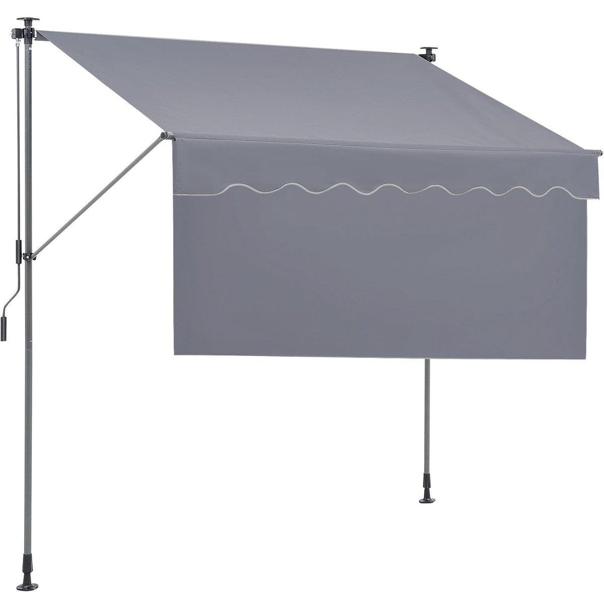 VEVOR manual retractable awning 78inch closed provides quick shade for outdoor spaces.