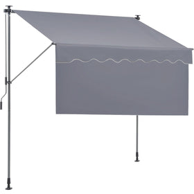 VEVOR manual retractable awning 78inch closed provides quick shade for outdoor spaces.