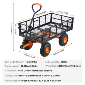 VEVOR mesh cover and cushion protect items during transport.