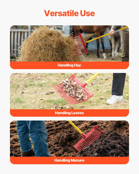 VEVOR muck fork versatile for leaves, hay, and mulch
