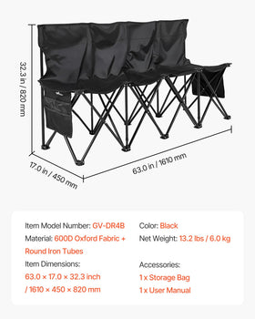 VEVOR outdoor seating suitable for fields, camps, and gatherings