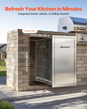 Each tier of the VEVOR trash drawer supports up to 55 lb
