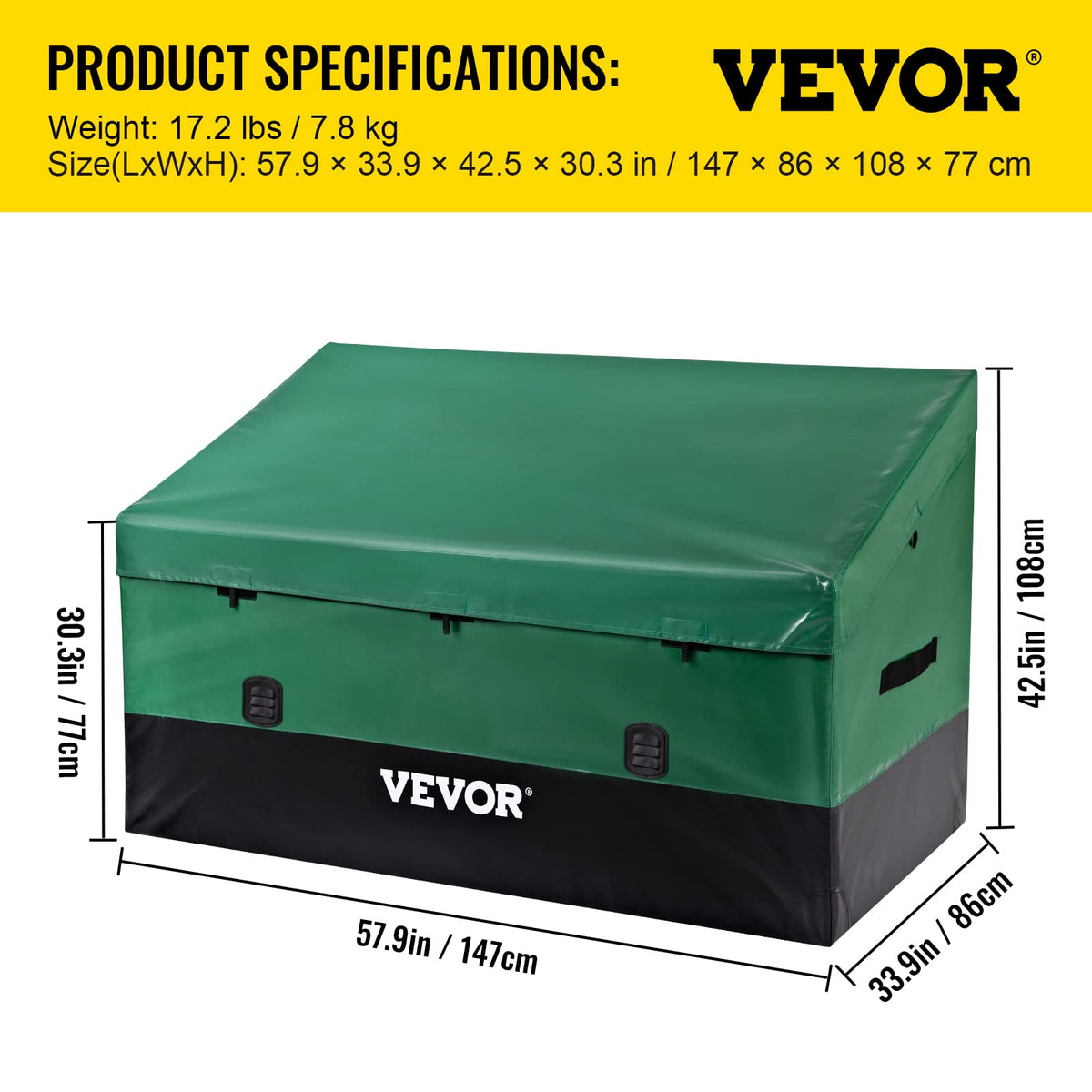 VEVOR storage box storing cushions towels and pool accessories