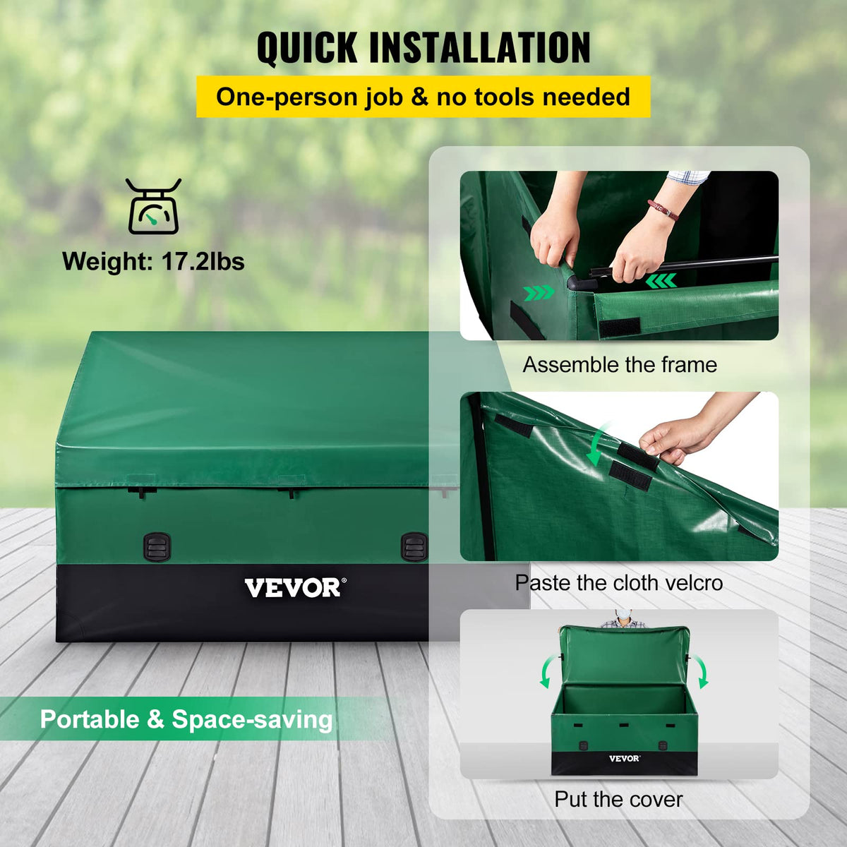 VEVOR tool free assembly for quick setup