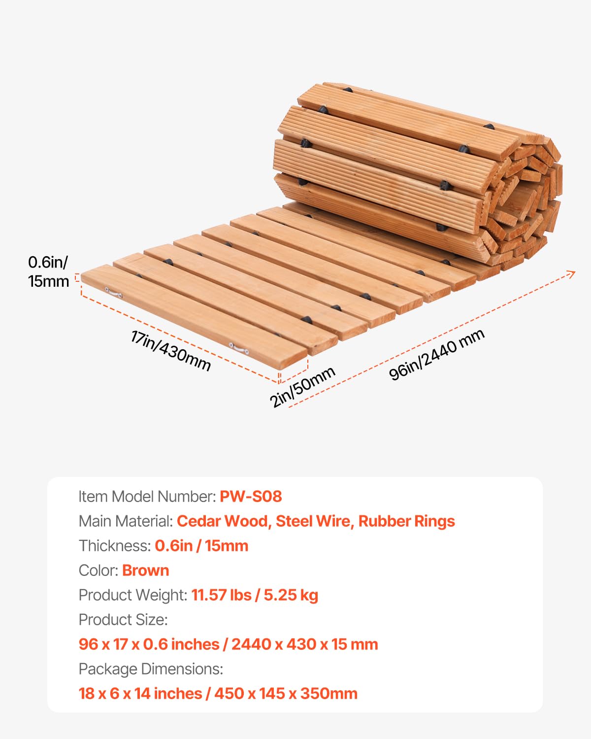 VEVOR outdoor walkway suitable for patios and beaches with versatility.
