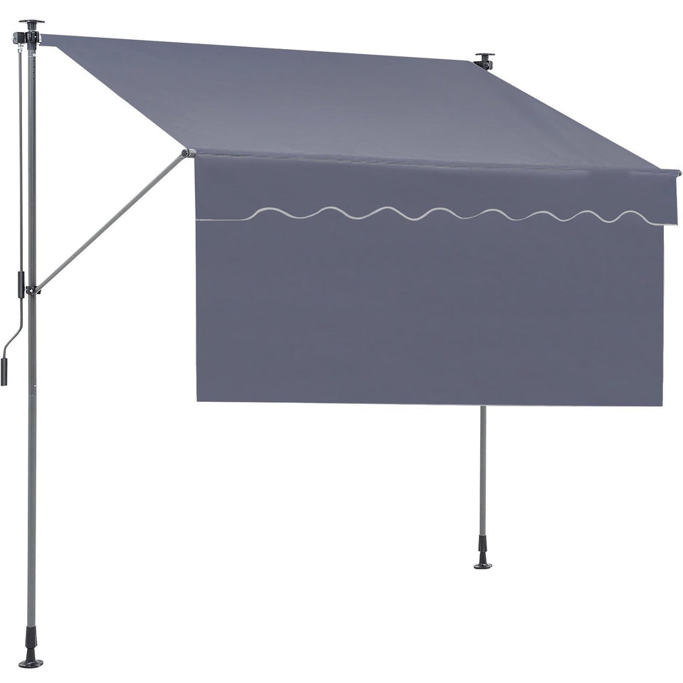 VEVOR patio awning 118in wide provides shade and privacy for outdoor spaces