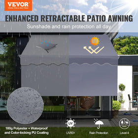 VEVOR patio awning sun shade curtain adds daytime privacy and sun protection