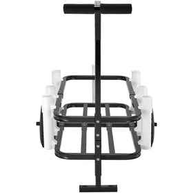 VEVOR portable beach cart carries gear for a day by the sea.
