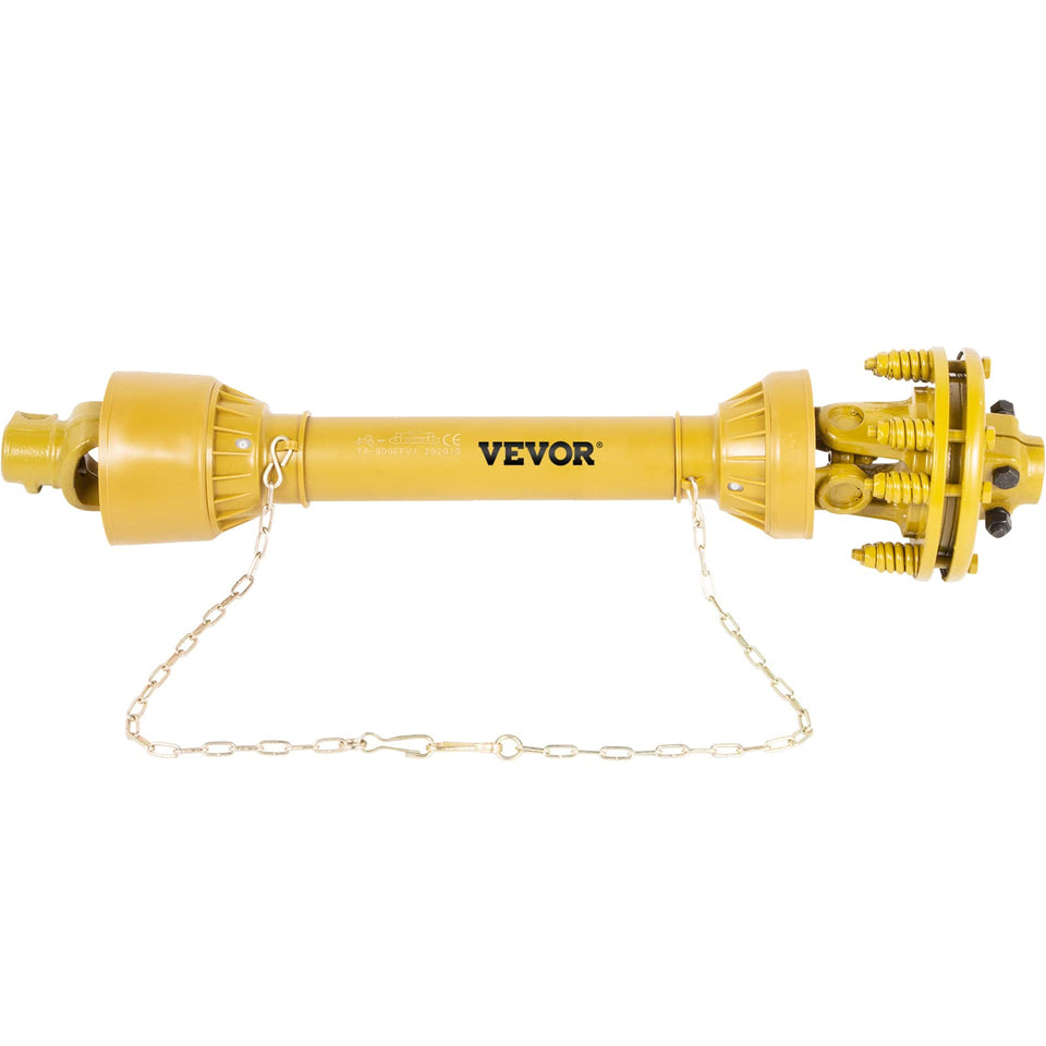 VEVOR PTO shaft with 1-3/8 in 6-spline ends for tractor compatibility and reliable power transfer