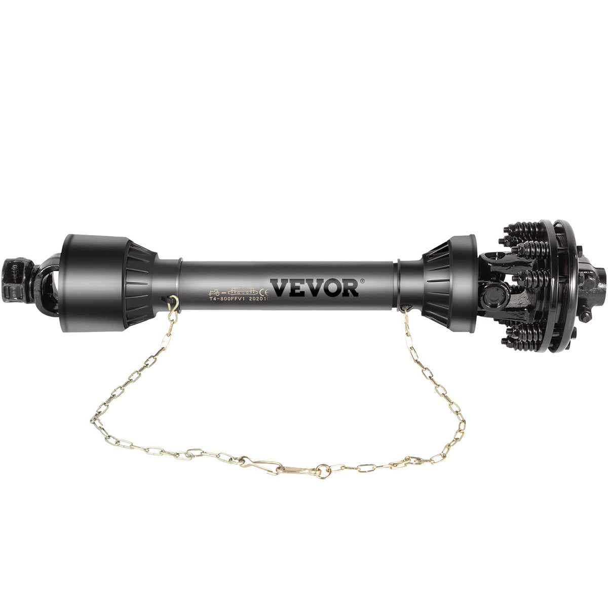 VEVOR PTO shaft with 1-3/8-inch 6-spline ends for reliable power transfer