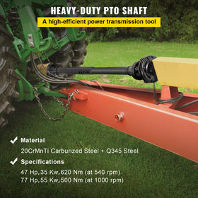 Close-up of VEVOR PTO shaft slip clutch for safer operation