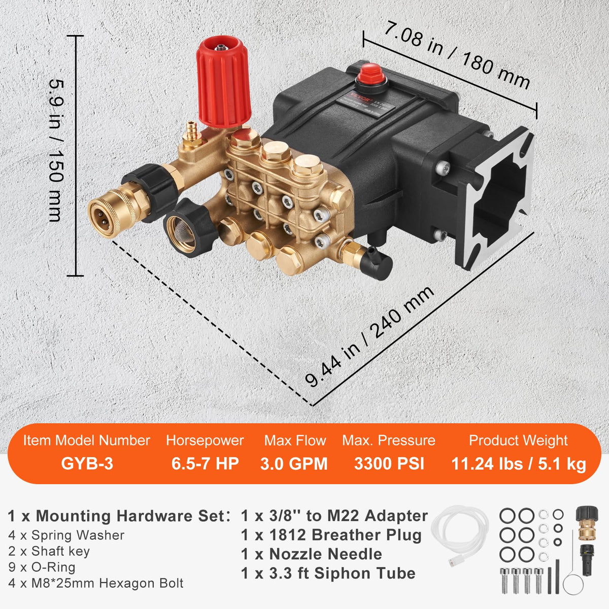 VEVOR pump compatible with Simpson MorFlex 40224-40226 models