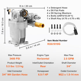 VEVOR includes detergent hose and hardware for quick setup.