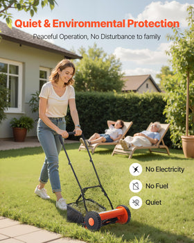 Tool-free assembly lets you start mowing in minutes
