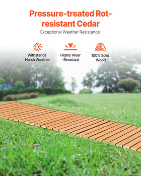 VEVOR roll-out walkway connects sections securely for garden use.