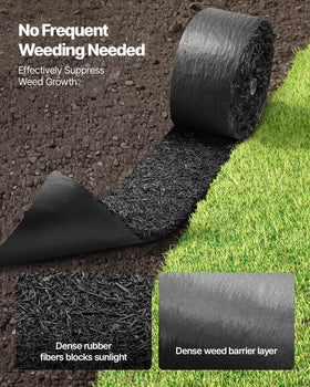 VEVOR rubber mulch mat protects pathways in wet areas, reducing mud.