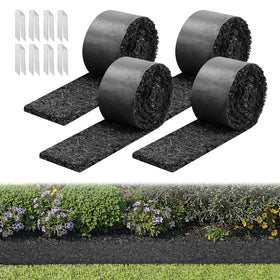 VEVOR rubber mulch mat roll demonstrates durable, long-lasting landscaping protection.