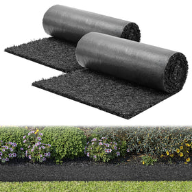 VEVOR Rubber Mulch Mat Roll 96x24 front view showing weed barrier and natural look