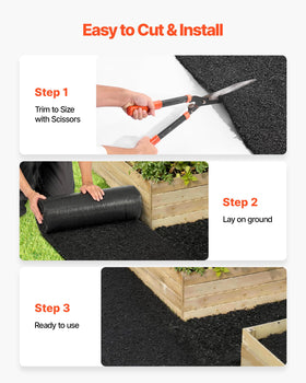 VEVOR Rubber Mulch Mat Roll used along a wet pathway to reduce mud