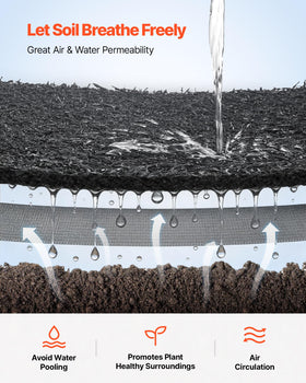 VEVOR Rubber Mulch Mat Roll demonstrates drainage and airflow in a garden path