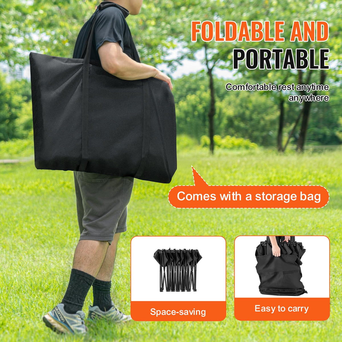 VEVOR bench with carry bag for portable transport